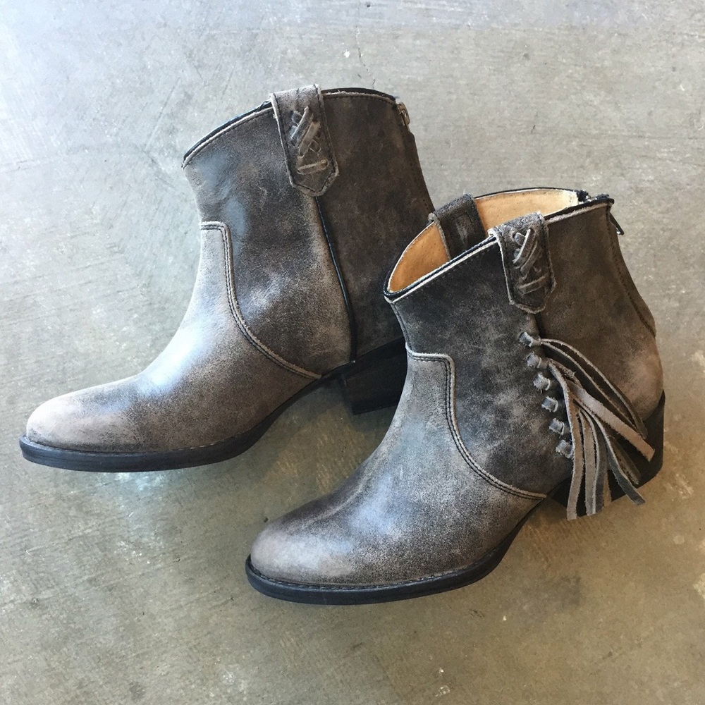 Volatile Lookout Leather Fringe Boot